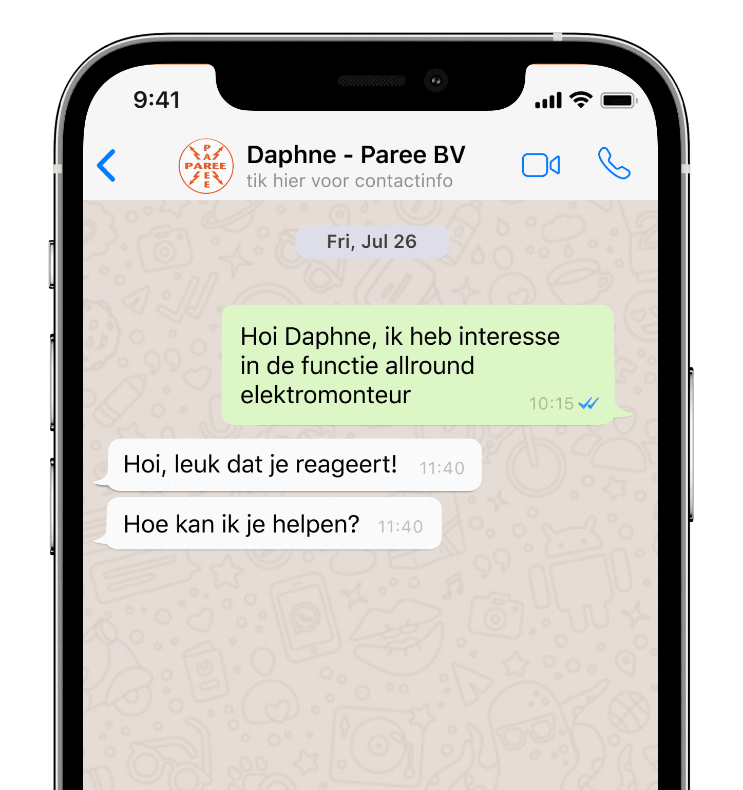 WhatsApp op iPhone