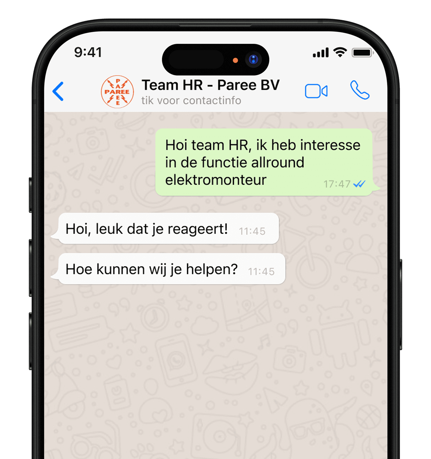 WhatsApp op iPhone