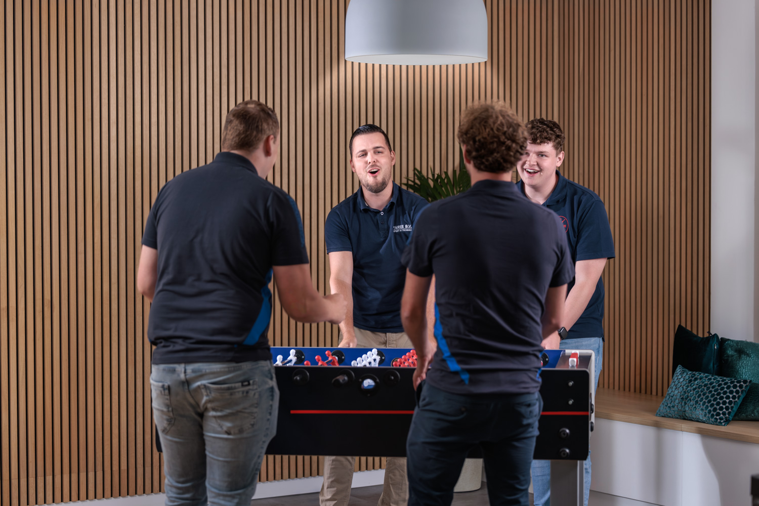 ontspannen met tafelvoetbal